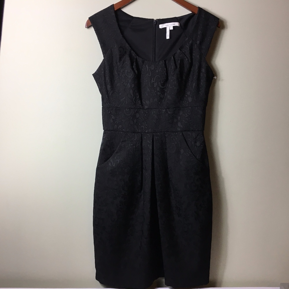 Max & Cleo Sleeveless Floral Brocade Dress
